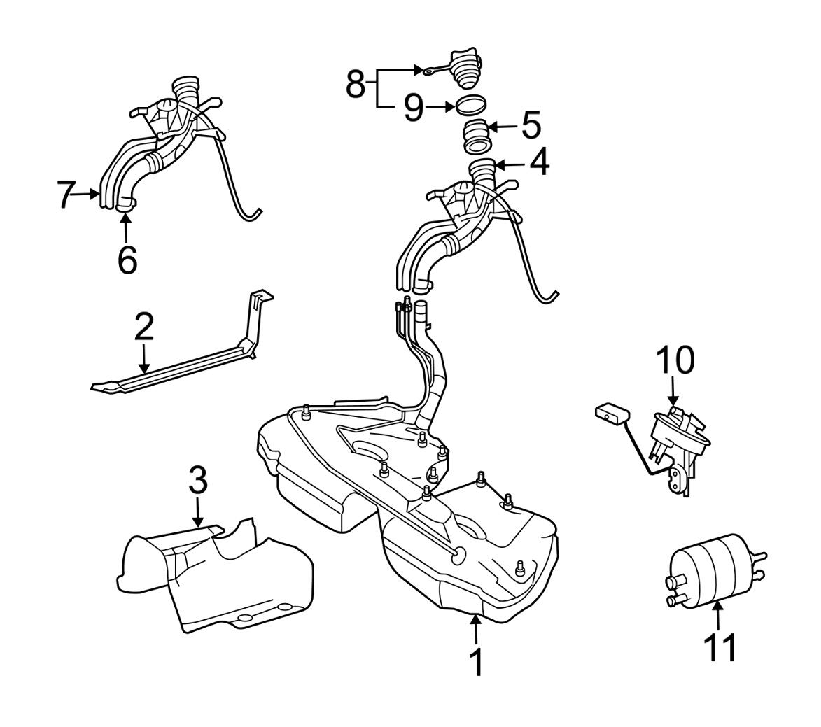 Mercedes Fuel Filler Neck - Upper 2094700320